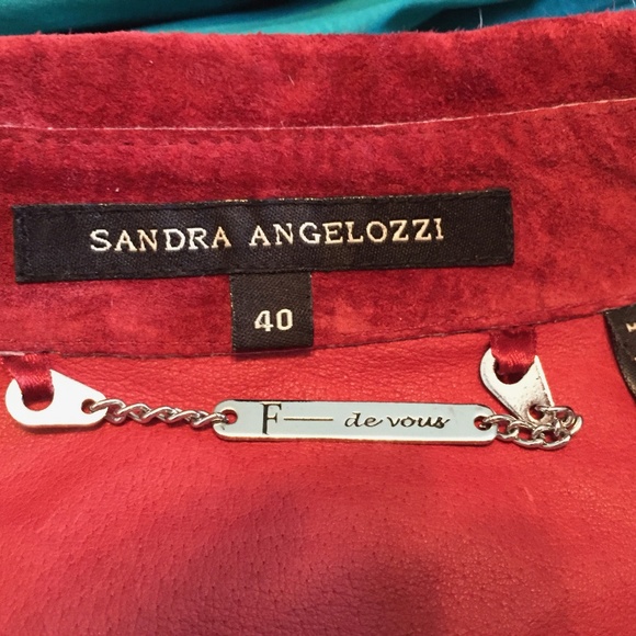 Sandra Angelozzi red suede shirt jacket, EU 40/US 6-8, EUC, like new. - Picture 5 of 5